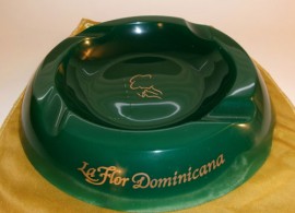 La Flor Dominicana Green Round Ashtray