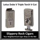 Lotus Duke V Triple Torch with V-Cutter Distressed Pewter