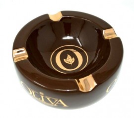 Oliva Brown Round Cigar Ashtray