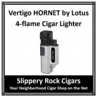 Vertigo HORNET by Lotus 4-flame Cigar Lighter Silver